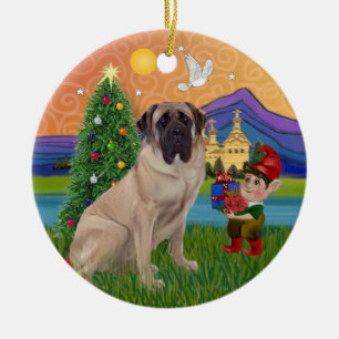 Xmas Fantasy - Bull Mastiff Keramik Ornament