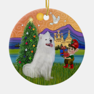 Xmas Fantasy - Samoyed Keramikornament