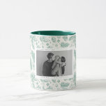 Xmas farbenfroh Modernes farbiges Weihnachten Weih Tasse<br><div class="desc">Weihnachtsblätter aus dem Weihnachten</div>