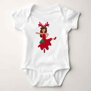Xmas Flamenco Tänzer Emoji Baby Strampler