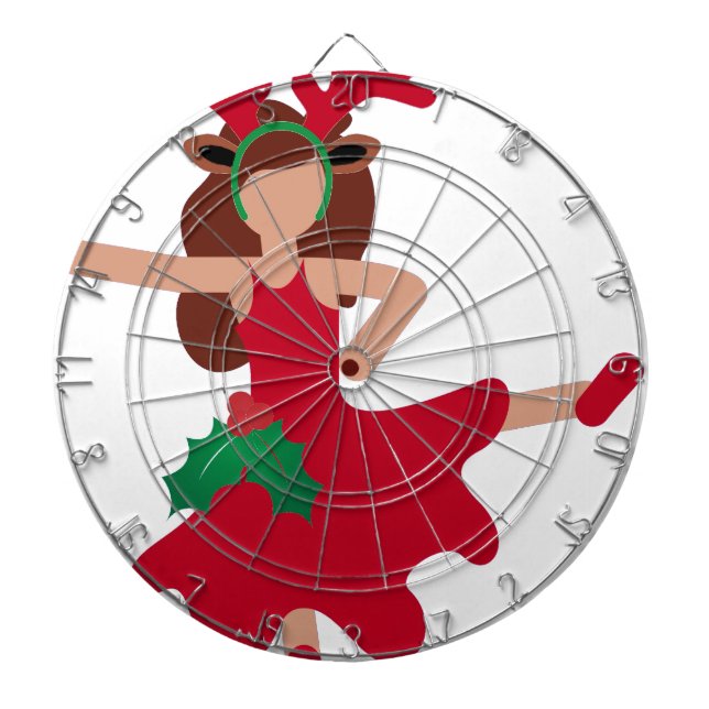 Xmas Flamenco Tänzer Emoji Dartscheibe (vorne)