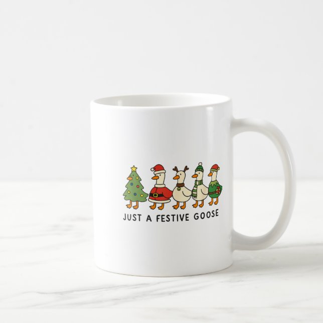 Xmas Funny Silly Goose Christmas Pjs Just A Festiv Kaffeetasse (Rechts)
