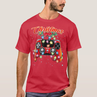 Xmas Gamer, ideo Game Cosole Weihnachtslichter T-Shirt