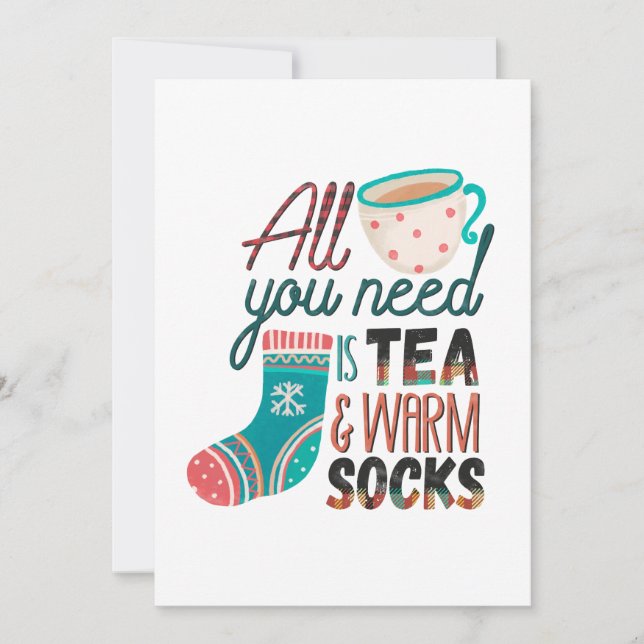 Xmas Geschenk alles, was Sie brauchen, ist Tee und Einladung (Vorderseite)