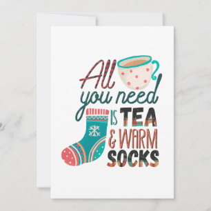 Xmas Geschenk alles, was Sie brauchen, ist Tee und Einladung