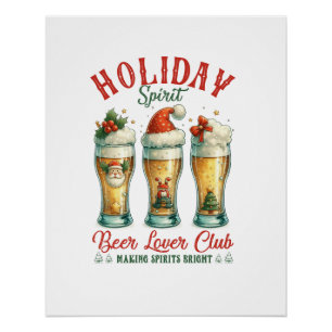 Xmas Geschenk Beer Lover Club Poster