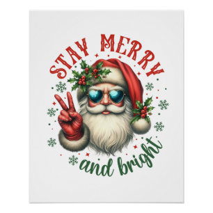 Xmas Geschenk Bleibe Merry Poster