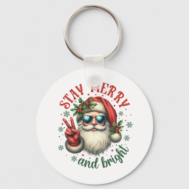 Xmas Geschenk Bleibe Merry Schlüsselanhänger (Vorderseite)