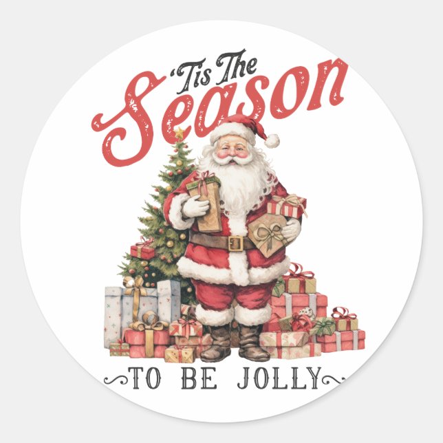 Xmas Geschenk dieser Saison Runder Aufkleber (Vorderseite)