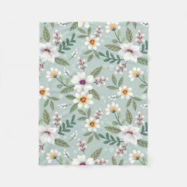 Xmas Geschenk Farbige Handgezeichnete Blume Fleecedecke