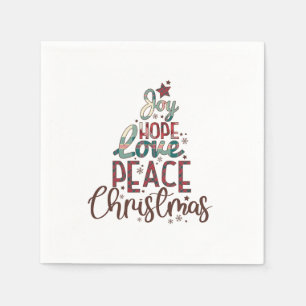 Xmas Geschenk Freude Liebe Weihnachten Serviette