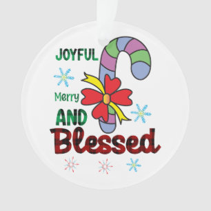 Xmas Geschenk freudig froh und gesegnet Ornament