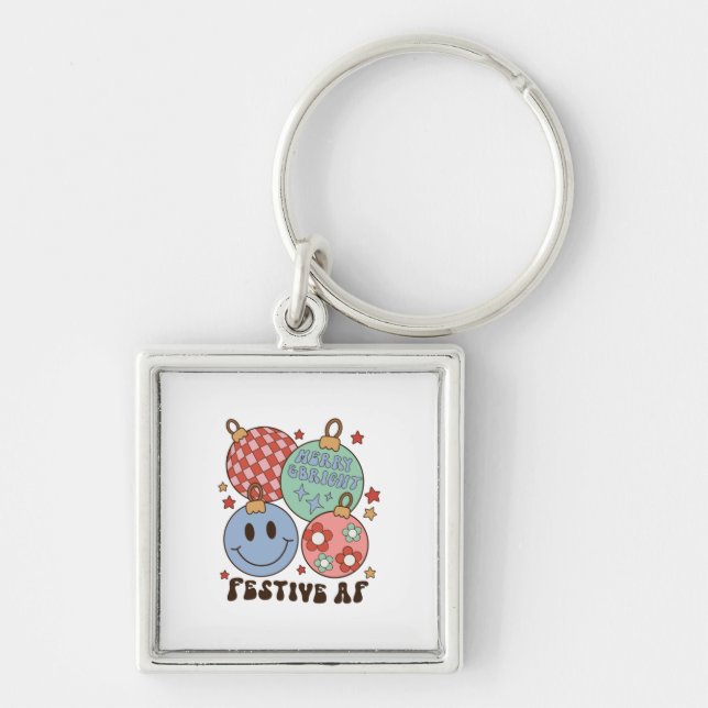 Xmas Geschenk fröhlich und hell Fest AF Schlüsselanhänger (Vorne)