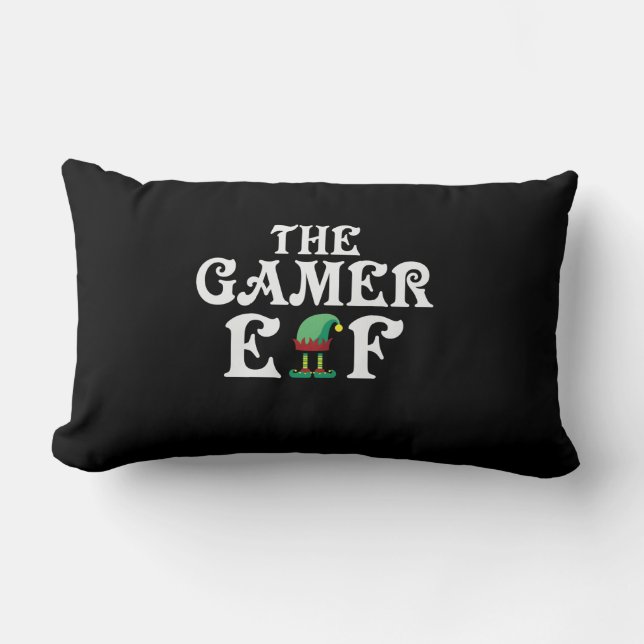 Xmas Geschenk für den Gamer Elf Lendenkissen (Vorderseite)