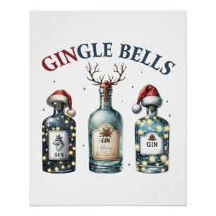 Xmas Geschenk Gingle Bells Poster
