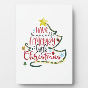 Xmas Geschenk haben Sie ein frohes kleines Weihnac Fotoplatte