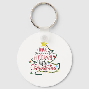 Xmas Geschenk haben Sie ein frohes kleines Weihnac Schlüsselanhänger
