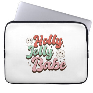 Xmas Geschenk Holly Jolly Baby Laptopschutzhülle
