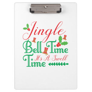 Xmas Geschenk Jingle Bell Time Klemmbrett