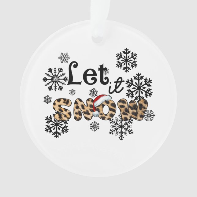 Xmas Geschenk lassen es Schneeleopard Ornament (Vorderseite)