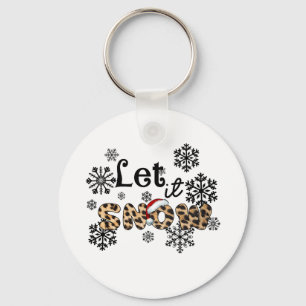 Xmas Geschenk lassen es Schneeleopard Schlüsselanhänger