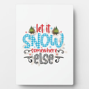 Xmas Geschenk lassen Sie es irgendwo anders schnei Fotoplatte