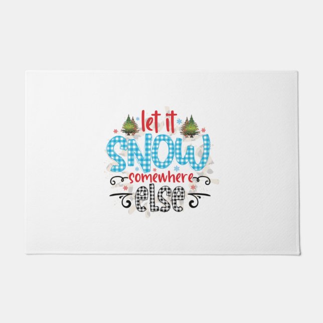 Xmas Geschenk lassen Sie es irgendwo anders schnei Fußmatte (Vorderseite)