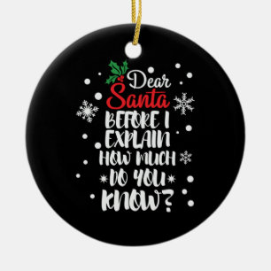 Xmas Geschenk Liebe Weihnachten, bevor ich erkläre Keramik Ornament