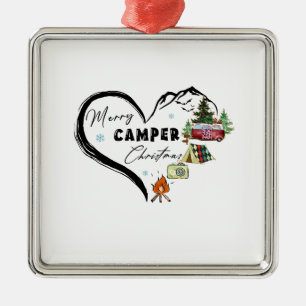 Xmas Geschenk Merry Camper Weihnachten Ornament Aus Metall