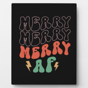 Xmas Geschenk Merry Merry AF Fotoplatte