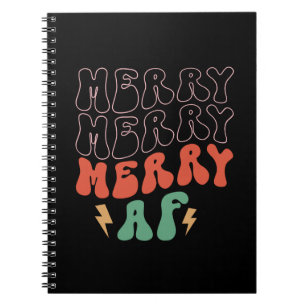 Xmas Geschenk Merry Merry AF Notizblock