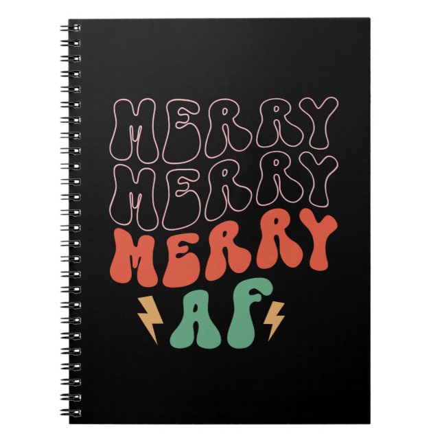 Xmas Geschenk Merry Merry AF Notizblock (Vorderseite)