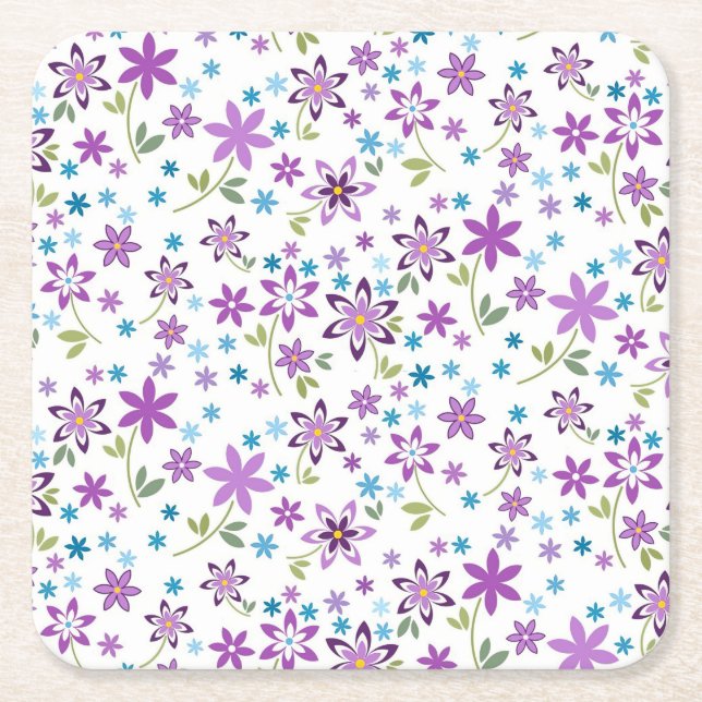 Xmas Geschenk Niedliche Blumenditsy Rechteckiger Pappuntersetzer (Vorderseite)