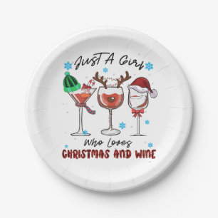 Xmas Geschenk nur ein Mädchen, das Weihnachten und Pappteller