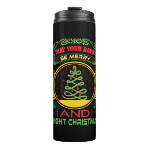Xmas Geschenk sei fröhlich und hell Weihnachten Thermosbecher