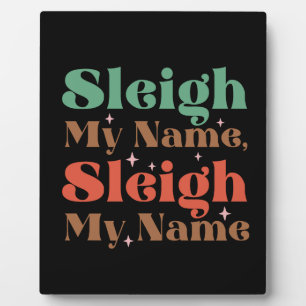 Xmas Geschenk Sleigh Mein Name Fotoplatte