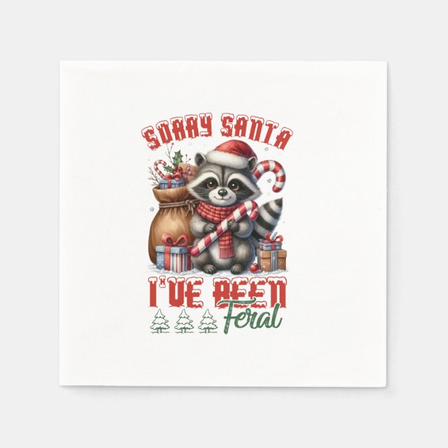 Xmas Geschenk Sorry Santa Serviette (Vorderseite)