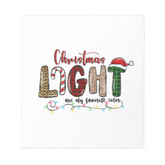 Xmas Geschenke Chritsmas Licht sind meine Liebling Notizblock