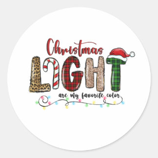 Xmas Geschenke Chritsmas Licht sind meine Liebling Runder Aufkleber