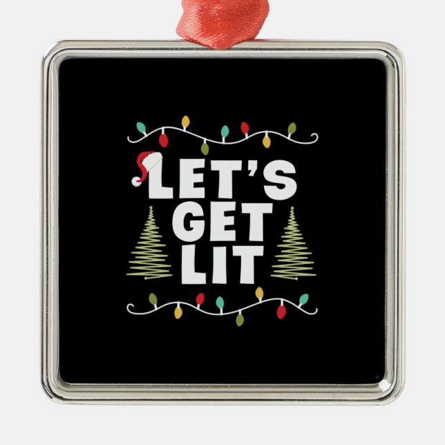 Xmas Geschenke Lasse Lit Ornament Aus Metall (Vorne)