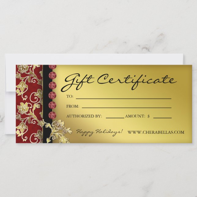 Xmas Geschenkgutscheine Salon Wellness-Center Gold (Vorderseite)