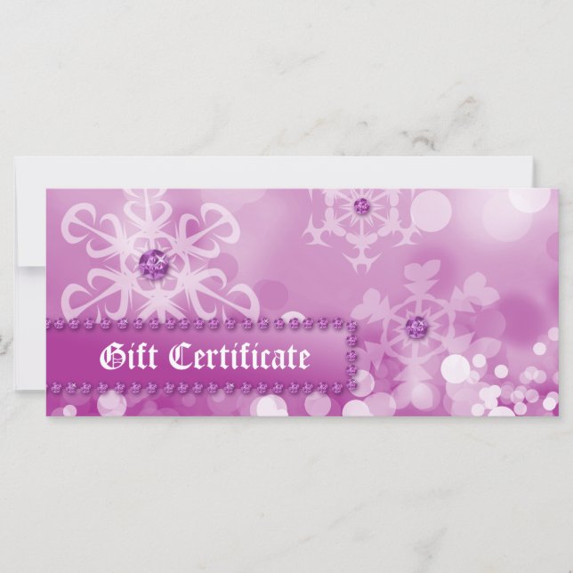 Xmas Geschenkgutscheine Wellness-Center Rosa Schne (Vorderseite)