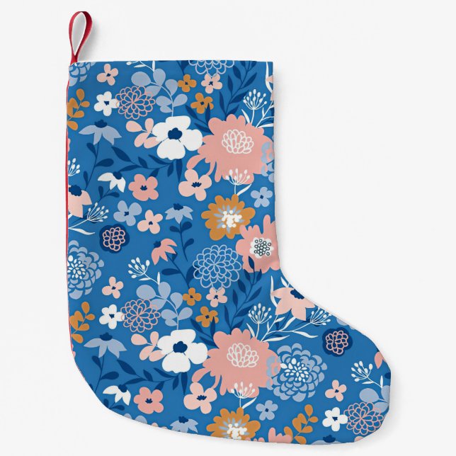Xmas Geschenkstoff-Design mit einfachen Blume Kleiner Weihnachtsstrumpf (Vorderseite)