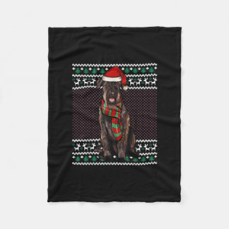 Xmas Giant Schnauzer Dog Weihnachtsmannmütze Ugly  Fleecedecke