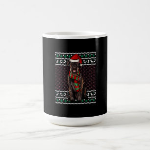 Xmas Giant Schnauzer Dog Weihnachtsmannmütze Ugly Kaffeetasse