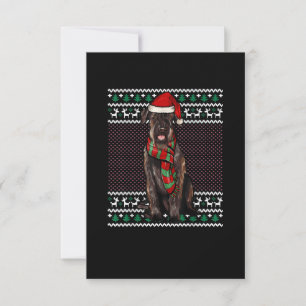 Xmas Giant Schnauzer Dog Weihnachtsmannmütze Ugly  RSVP Karte
