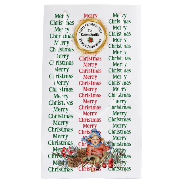 XMAS GIF BAG KLEINE GESCHENKTÜTE (Vorderseite)