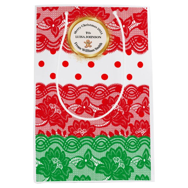 XMAS GIFT BAG MITTLERE GESCHENKTÜTE (Vorderseite)