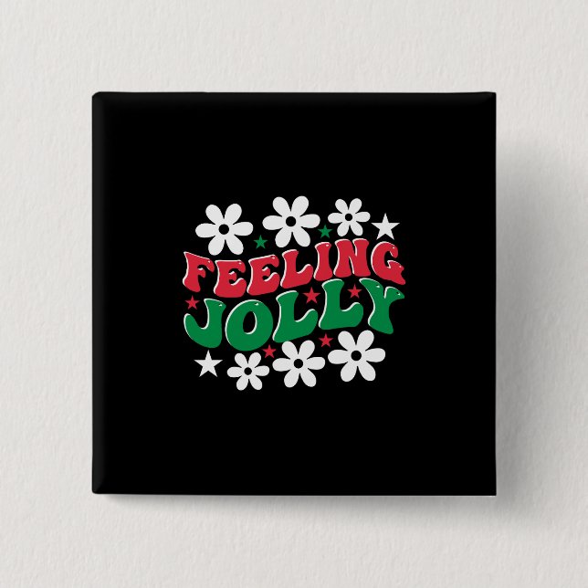 Xmas Gift Gefühl Jolly Button (Vorderseite)