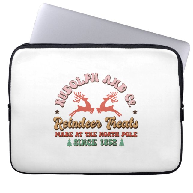 Xmas Gift Go Rentier-Leckereien Laptopschutzhülle (Vorderseite)